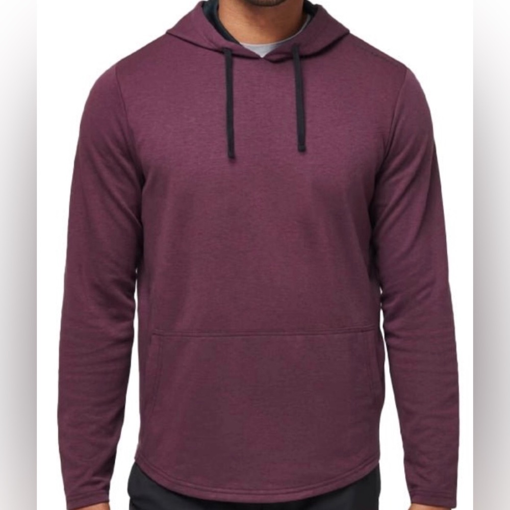 Travis Matthew NWT Men’s Upgraded Heater Tech Hoodie Small Heather mauve wine